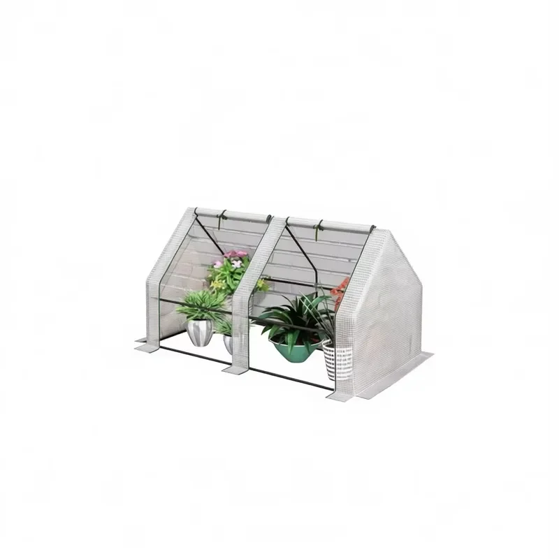 Mini Walk-In Garden Greenhouse with Polycarbonate Panels and Aluminum Frame Modern Style for Outdoor Plant Protection