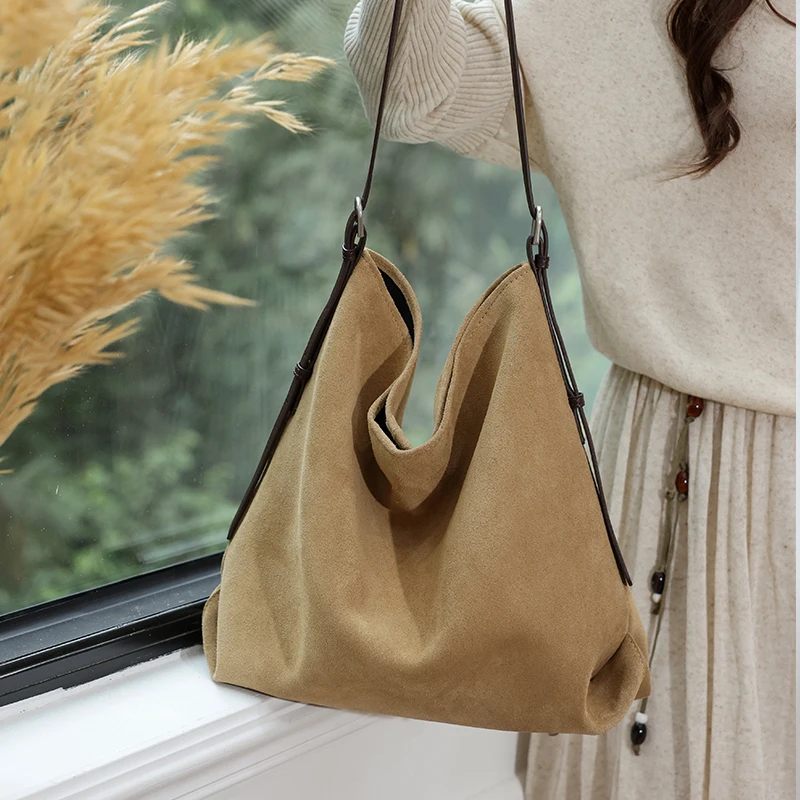 Damen Echtleder Wildleder Groß – Hobo Bag Slouchy Bewertung und Preis