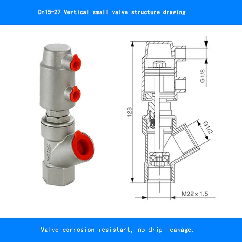 All Stainless Steel DN15 Vertical Pneumatic Filling Valve Filling Machine Accessories 0.4inch Small Filling Head