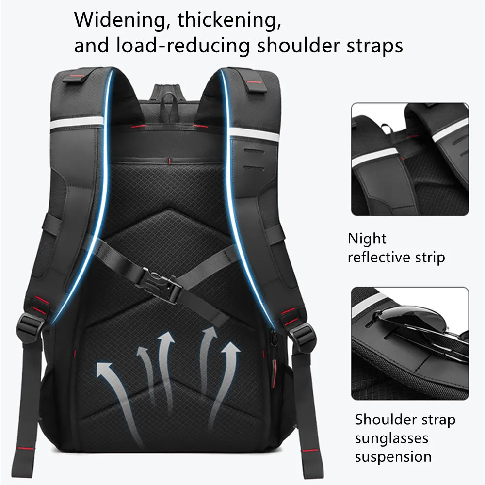 Mochila De Negocios impermeable, bolsa de viaje para ordenador portátil, tableta, caja de almacenamiento de ordenador, bolso de hombro, estuche de equipaje, bolsas de senderismo, espacio para zapatos