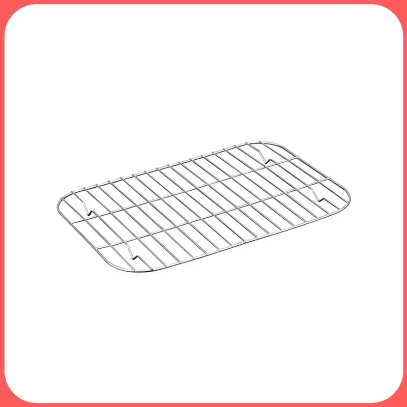 

AA89-Stainless Steel Barbecue Baking Tray Grid Multifunction Removable Cooling Rack Tray Set Cake Baking Turkey Roaster Pans Dur