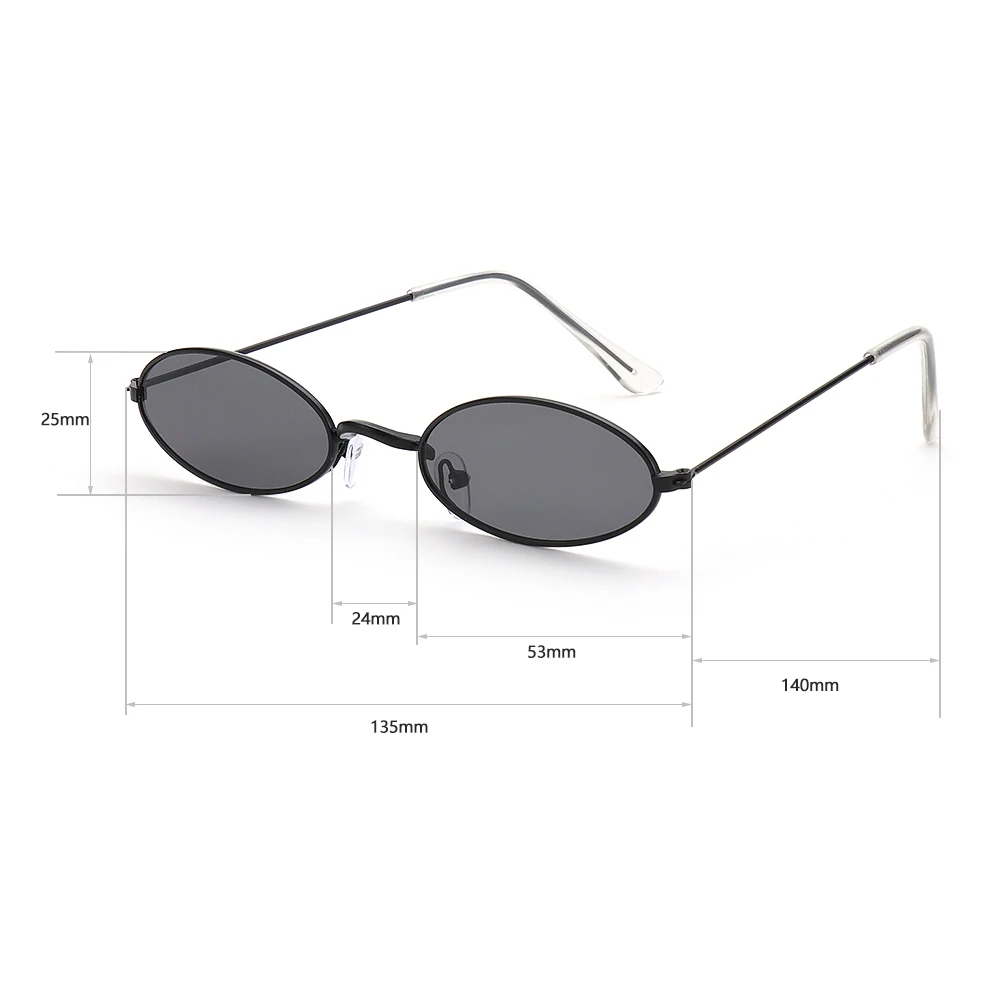 1PC Unisex Retro Small Frame Oval Sunglasses UV400 Fashion Design Sun Glasses Summer Vintage Shades Eyeglasses Accessories