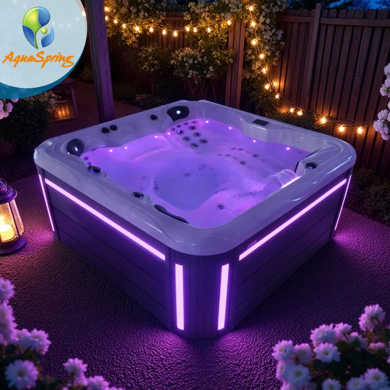 Outdoor Hot Tub  Hot Tubs Jacuzzier Outdoor Spa Tubs with 76 Massage Jets whirlpool Outside Hot Tub 5 Person