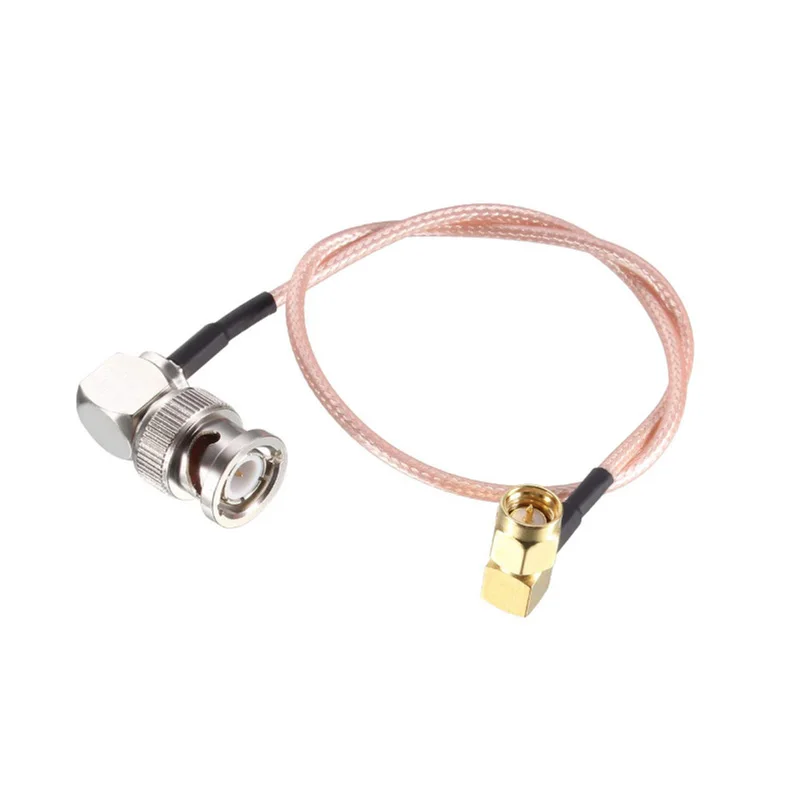 BNC Male To SMA Male Crimp for RG316 Coax Extension Connector SMA Male To BNC Right Angle Brass RF Cable Fast Delivery