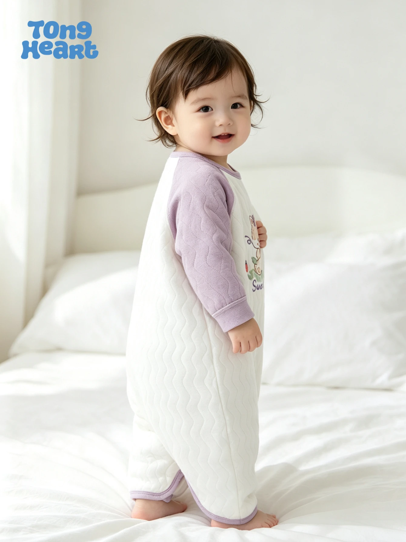 TongHeart Baby Winter Thick One-Piece Coat, an Anti-Chill Wonder, Warm and Comfortable Baby Clothing Suitable