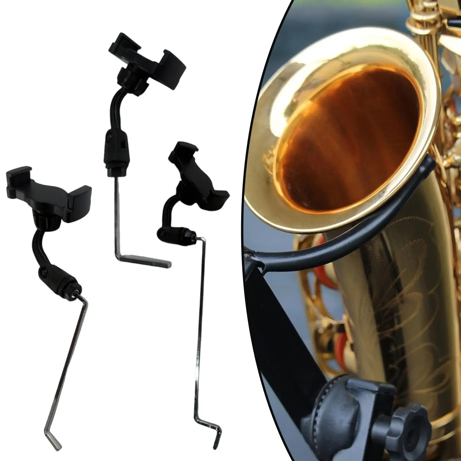 Support de Saxophone Portable avec Clip de musique, Support de téléphone, Support stable pour Sax Alto Tenor, remplace le traditionnel