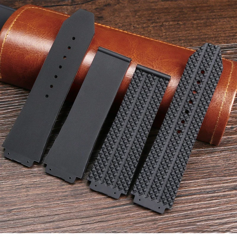 for Hublot BIG BANG Watch Men Women Waterproof Sport Replacement Watchband black Rubber Watch Strap with Tools 25*19mm