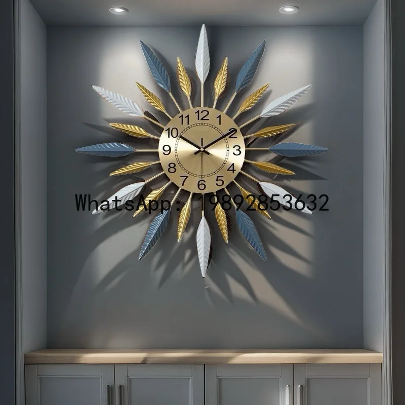 PYJ light luxury clock living room about wall clock artist home clock wall fashion silent wall hanging