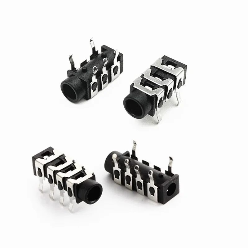 10PCS PJ-313 PJ313 DIP 5Pin 3,5mm Weibliche Audio Stecker Stereo Schwarz Kopfhörer Jack pumuddsy
