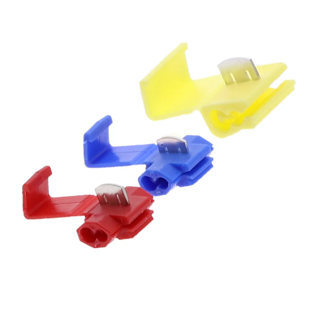 50PCS Rood Blauw Quick Splice Wire Connector AWG22-18 Zonder Breken Kabel Geïsoleerde Crimp Quick Splice Elektrische Terminals