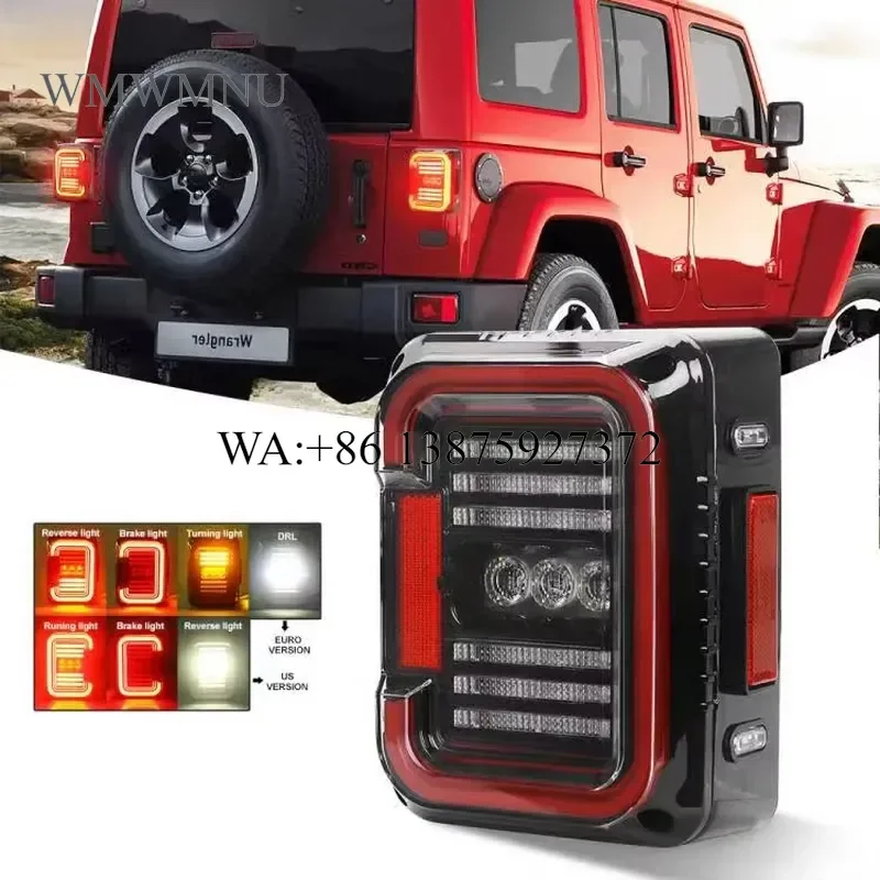 Wmwmnu Custom Auto C LED Taillights with Turn Signal for Jeep JK Truck Cars
