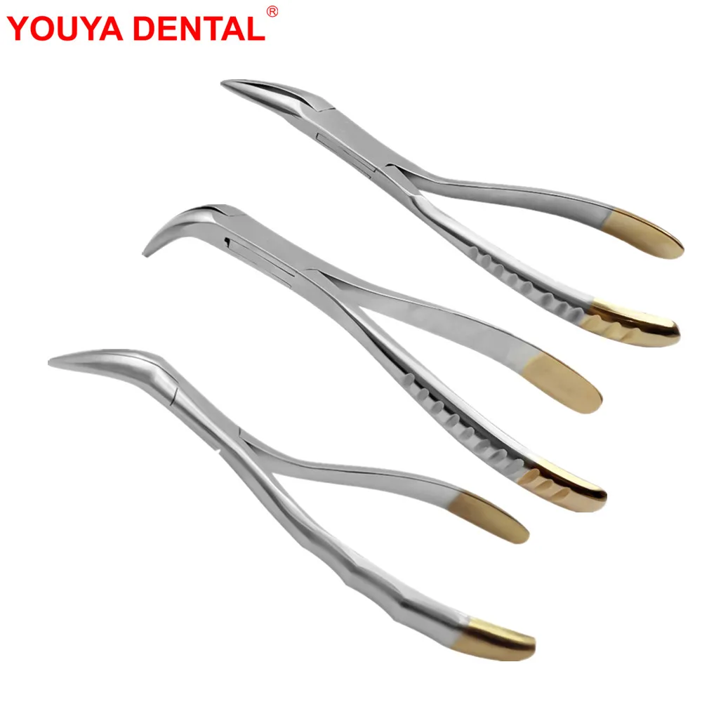 1pc Dental Tooth Extraction Forceps Residual Root Tweezers Curved Maxillary Mandibular Teeth Universal Pliers Dentist Instrument