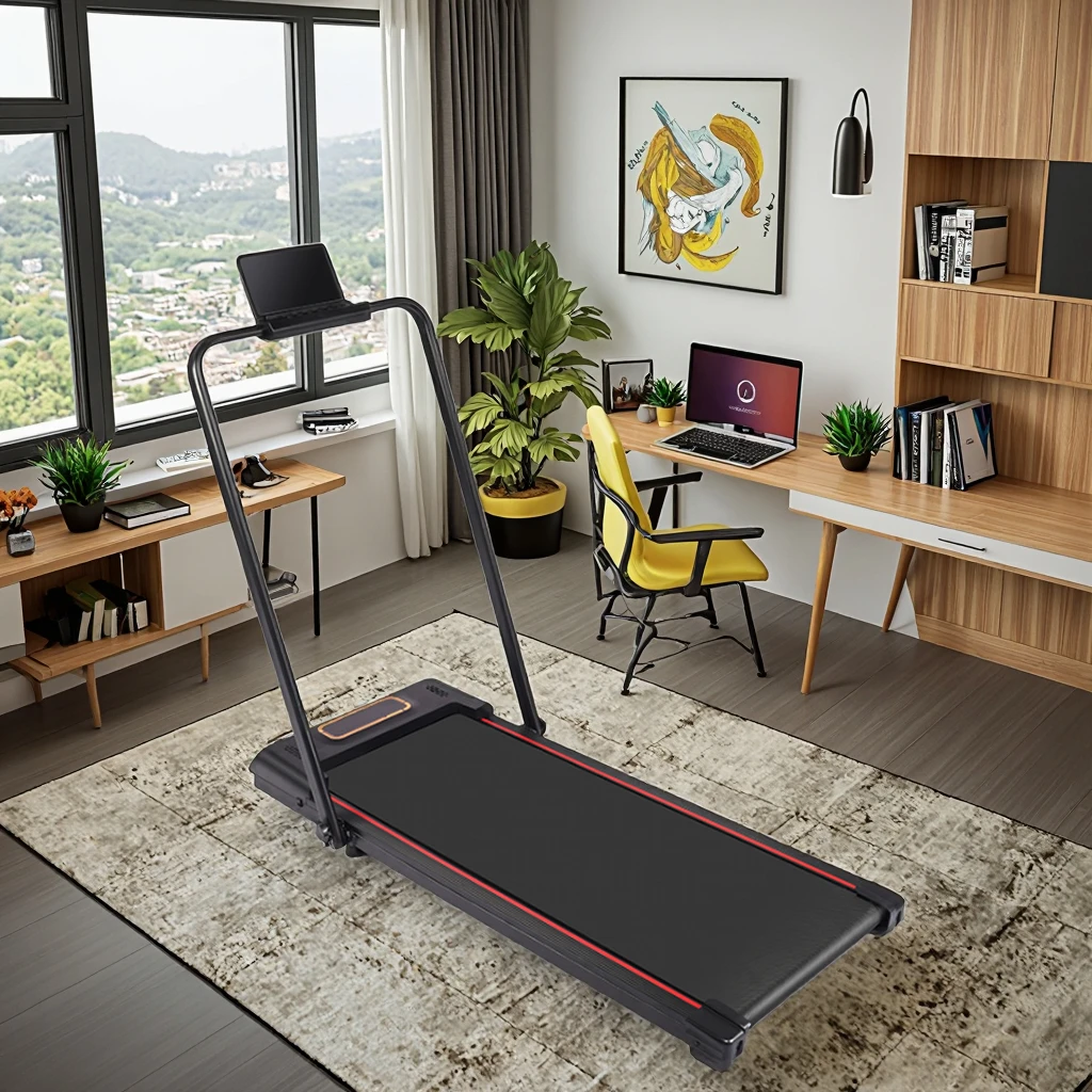 

Professional Household Data Monitoring Calories Folding Treadmill Mechanical Shock Absorption Walking Pad with Incline