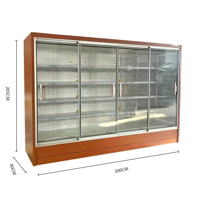 custom.Supermarket Fruit Refrigeration Vegetable Cold Storage Milk Beverage Preservation Curtain Display Refrigerated Cab