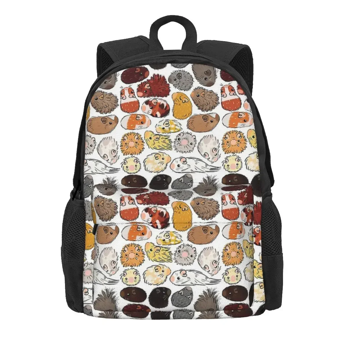 Ransel Gradien Guinea Pig Tas Buku Anak Laki-laki Perempuan Tas Sekolah Siswa Ransel Anak Kartun Tas Bahu Ransel Laptop