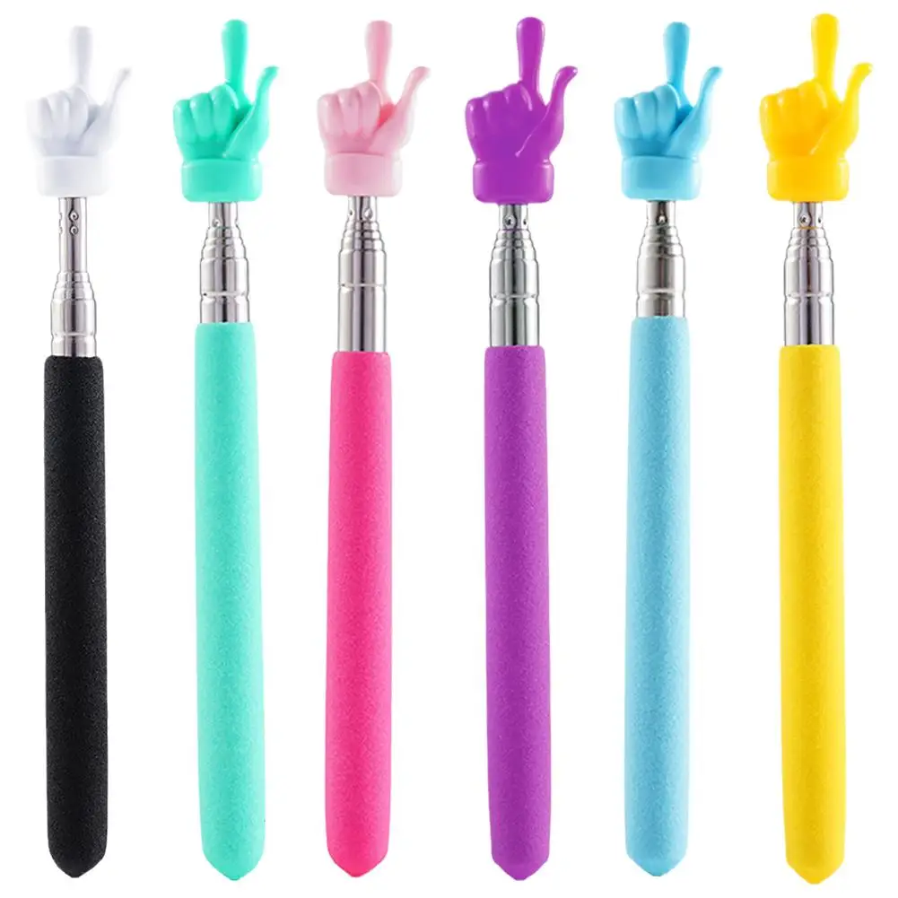 

Retractable Teacher Pointer Finger Design StainlessSteel Telescopic School Teaching Pointer Stick Teacher Supplies for Classroom