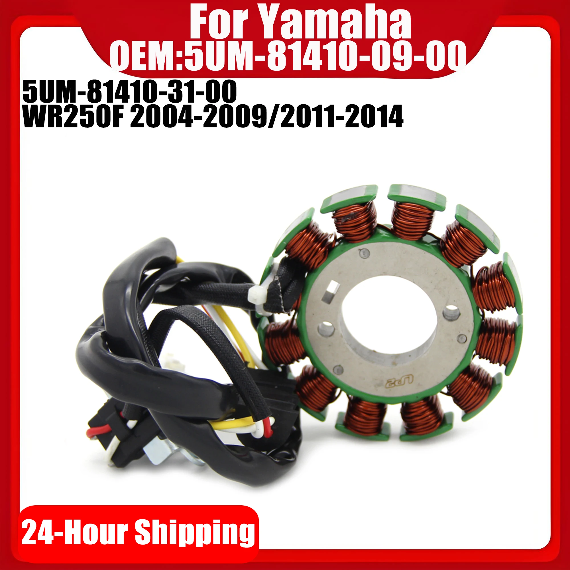 

Magneto Stator Coil 5UM-81410-09-00 5UM-81410-31-00 Fit For Yamaha WR250F WR 250F WR 250 F 2004-2019
