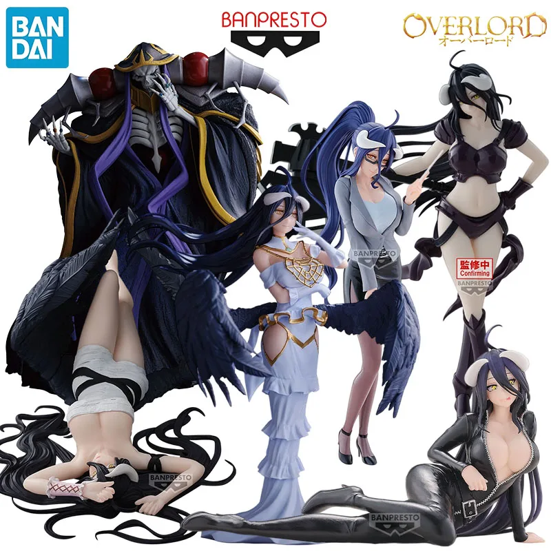 

Bandai Genuine Banpresto Overlord Anime Character Ainz Ooal Gown Albedo for Kids Christmas Gift Collection Action Toys Model