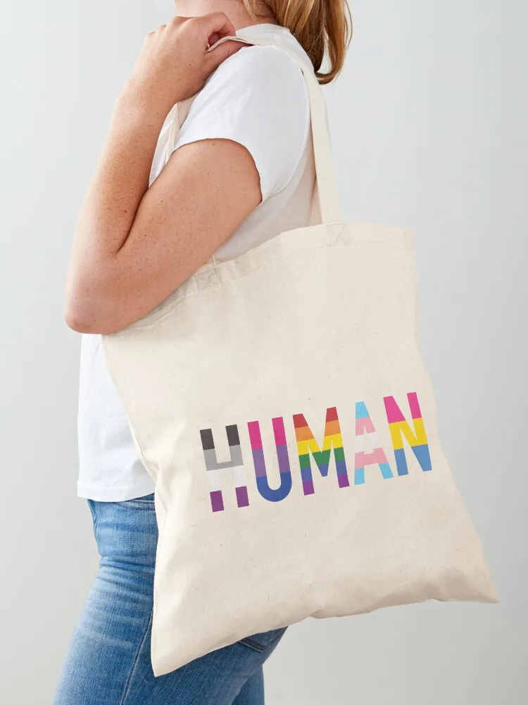 Human, Various Queer Flags 1 Tote Bag personalized tote bag Women's shopping bag tote screen
