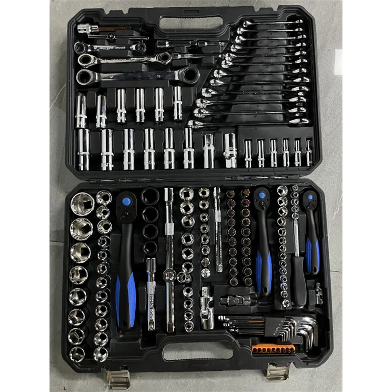 GTYPRO Real Cr-v 151pcs Socket Set Ratchet Wrench Manufacturer Hand Tools Set 1/2 1/4 3/8 Auto Repair Conjunto de herramientas