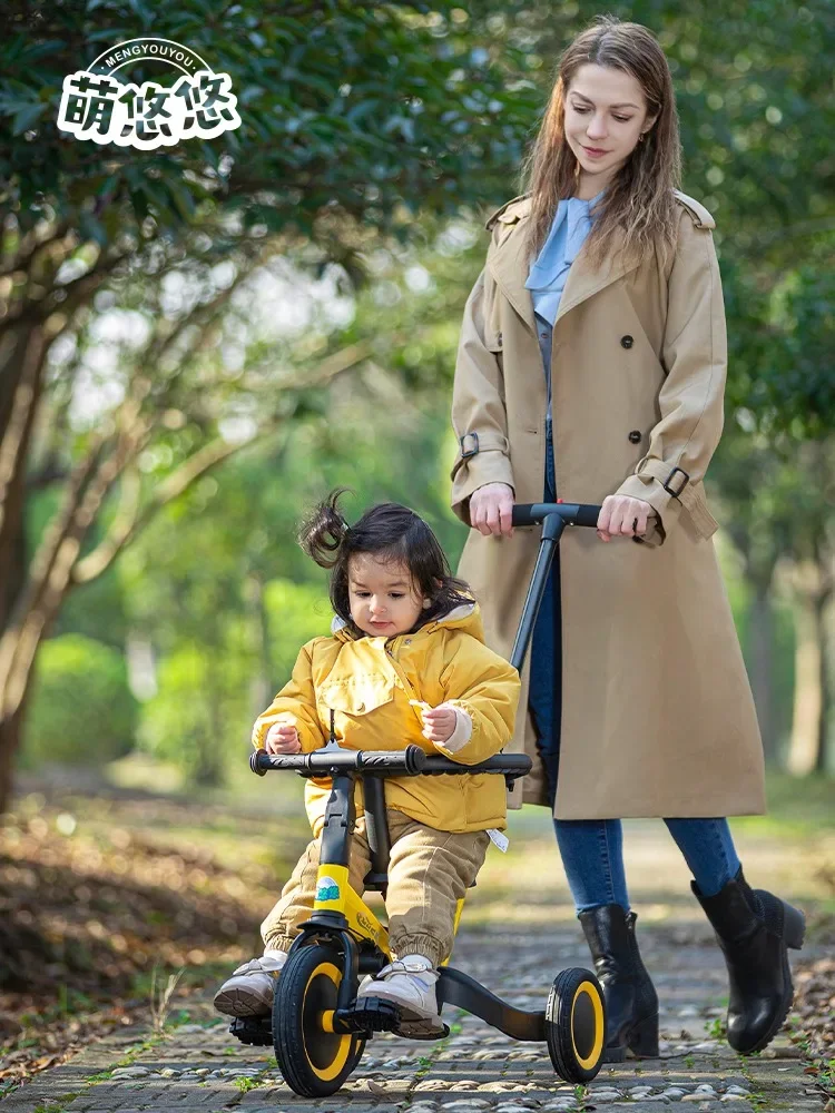 Triciclo de bicicleta para niños, carro multiusos, carro de equilibrio para bebés, artefacto de muñeca tres en uno