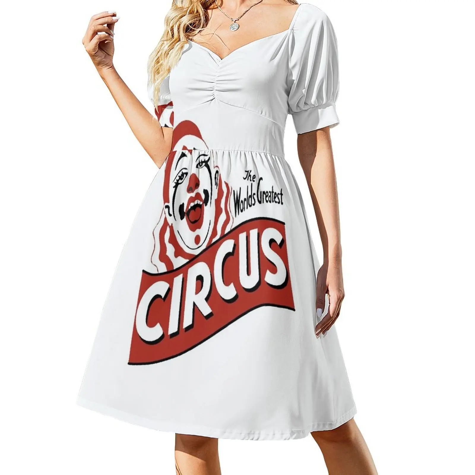 

World's Greatest Circus Short Sleeved Dress summer dress korean women dresses korean style Dress