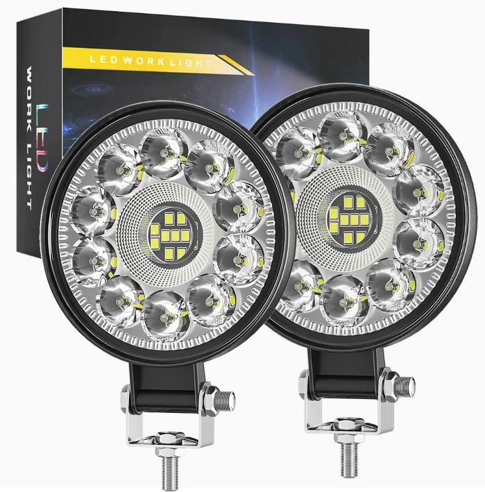 

2pcs Car LED Work Light Private Model 3 Inch Round 21LED Floodlight Auxiliary Light Off-road Vehicle Modification Light