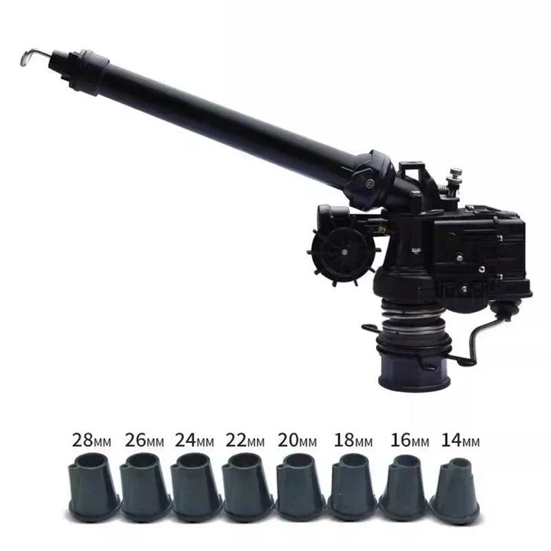 ปืนฉีดน้ำแบบกังหัน DLPL35T สำหรับการชลประทานในพื้นที่เกษตรกรรม กำจัดฝุ่นอุตสาหกรรม ฉีดพ่นเพื่อระบายความร้อน ระยะ 50-110 เมตร