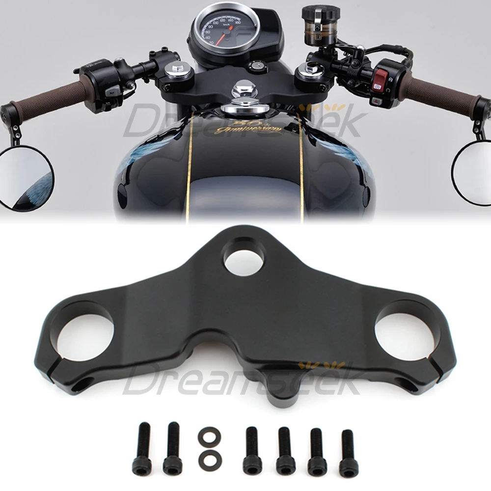 Front Fork Lowering Triple Tree Motorcycle Upper Top Clamp For Honda CB350 CB350S GB350 GB350S NC59 2021 2022 2023 CNC Black