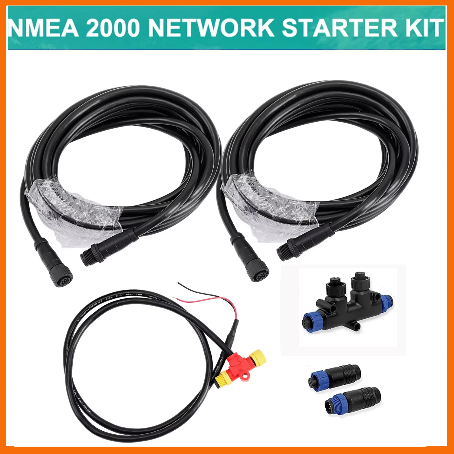 Kit de démarrage NMEA 2000 de qualité Marine, câbles arrière NMEA 2000, câbles de chute, terminaux pour remplacement Lowrance Garmin