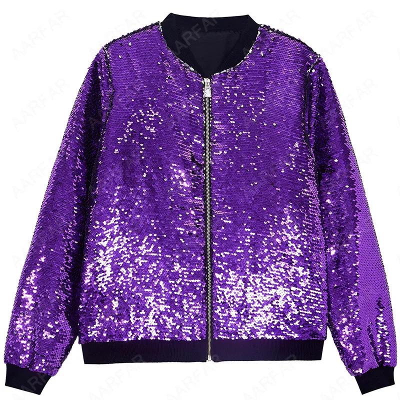 

2026 men's sequined, flip-up, stand-up collar color-matching casual jacket