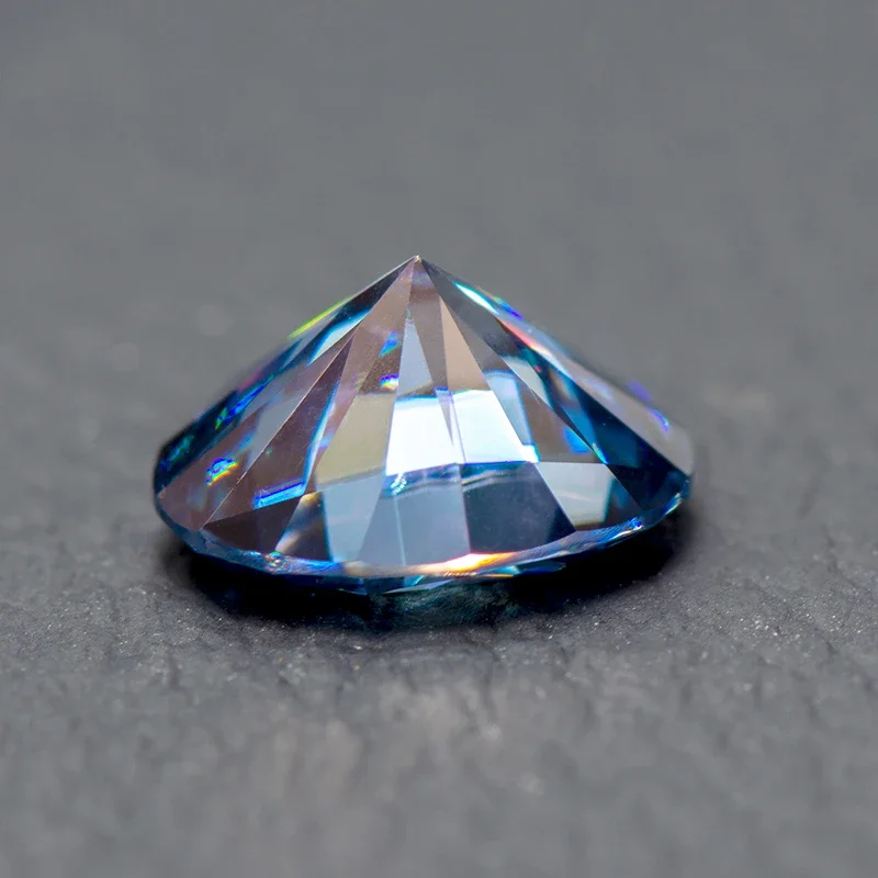 Moissanite Stone Sapphire Blue Colour Oval Cut Lab Created Synthetic Gemstone Passed Diamond Tester Comes with GRA Certificate