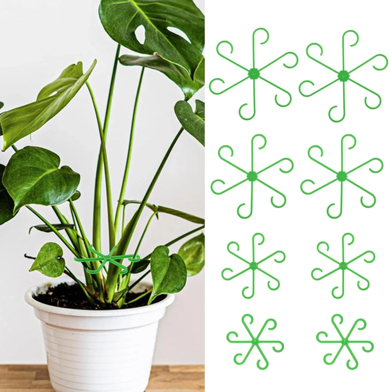 4/8piece Set of Plant Stem Support Clips, Horticultural Plant Turtle Back Bamboo Support Fixator Hydroponic Tree Branch Fixation