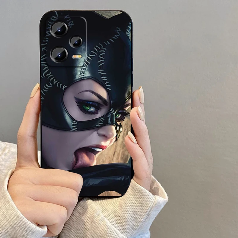 Film C-Catwoman Sexy For Xiaomi Redmi Note 13 12R 12 12S Turbo 11 11T 11S 10 10S Pro Plus 5G Black Funda Phone Case