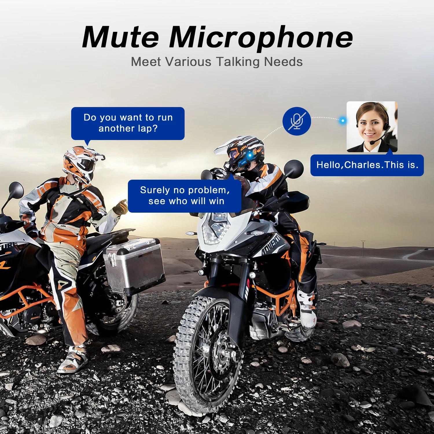 Fodsports M1-S Plus Motorcycle Intercom Helmet Bluetooth Headset 8 Riders 2000M