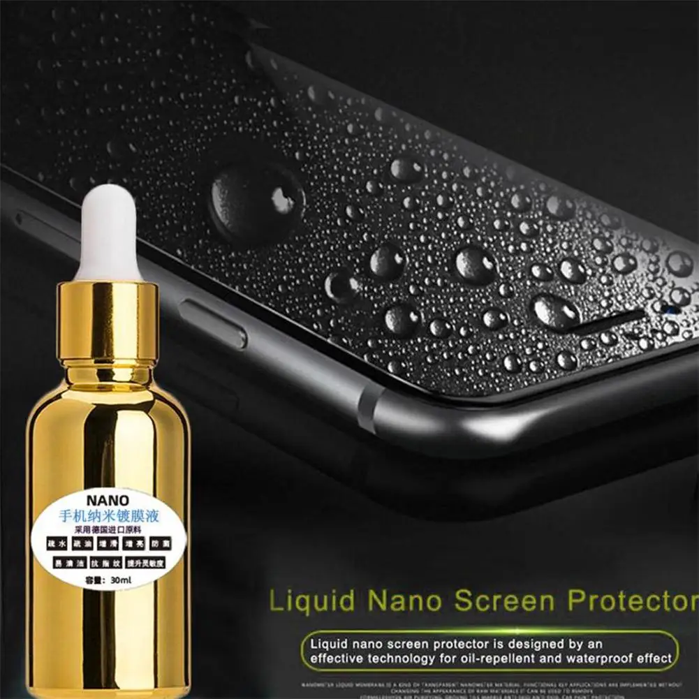 1Bottle 30ML Nano Liquid Universal Nano Technology Screen Protector Curved Tempered Glass Film For IPhone