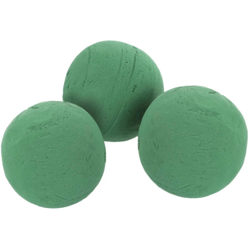 3 Pcs Flowers and Green Plants Fresh-keeping Arrangement Absorbent Sponge Ball Mud Foams Block Balls Dried Phenolic Resin Small