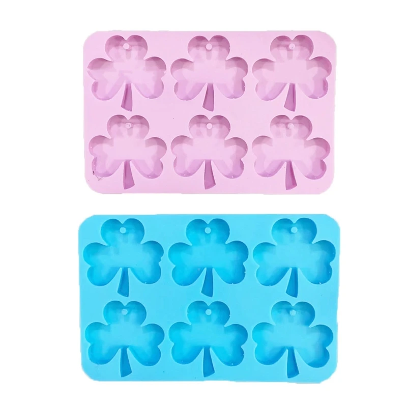 

Diy Crystal Drop Tag Pendant Earring Mold Clover Mirror Silicone Mold