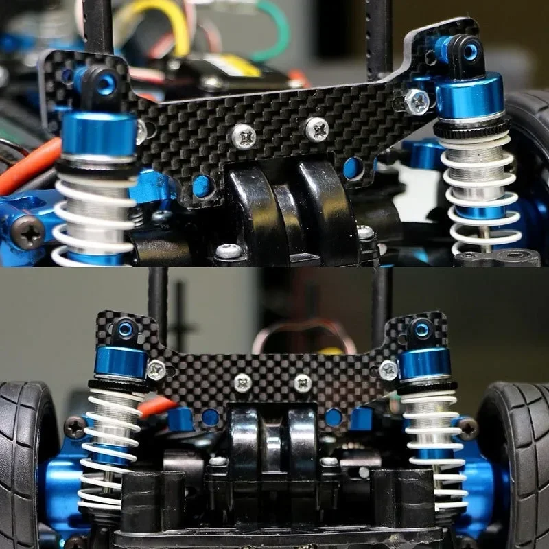 Plaque de tour de choc avant et arrière en Fiber de carbone pour Tamiya TT02 TT02R 1/10 RC, pièces de mise à niveau de voiture, accessoires