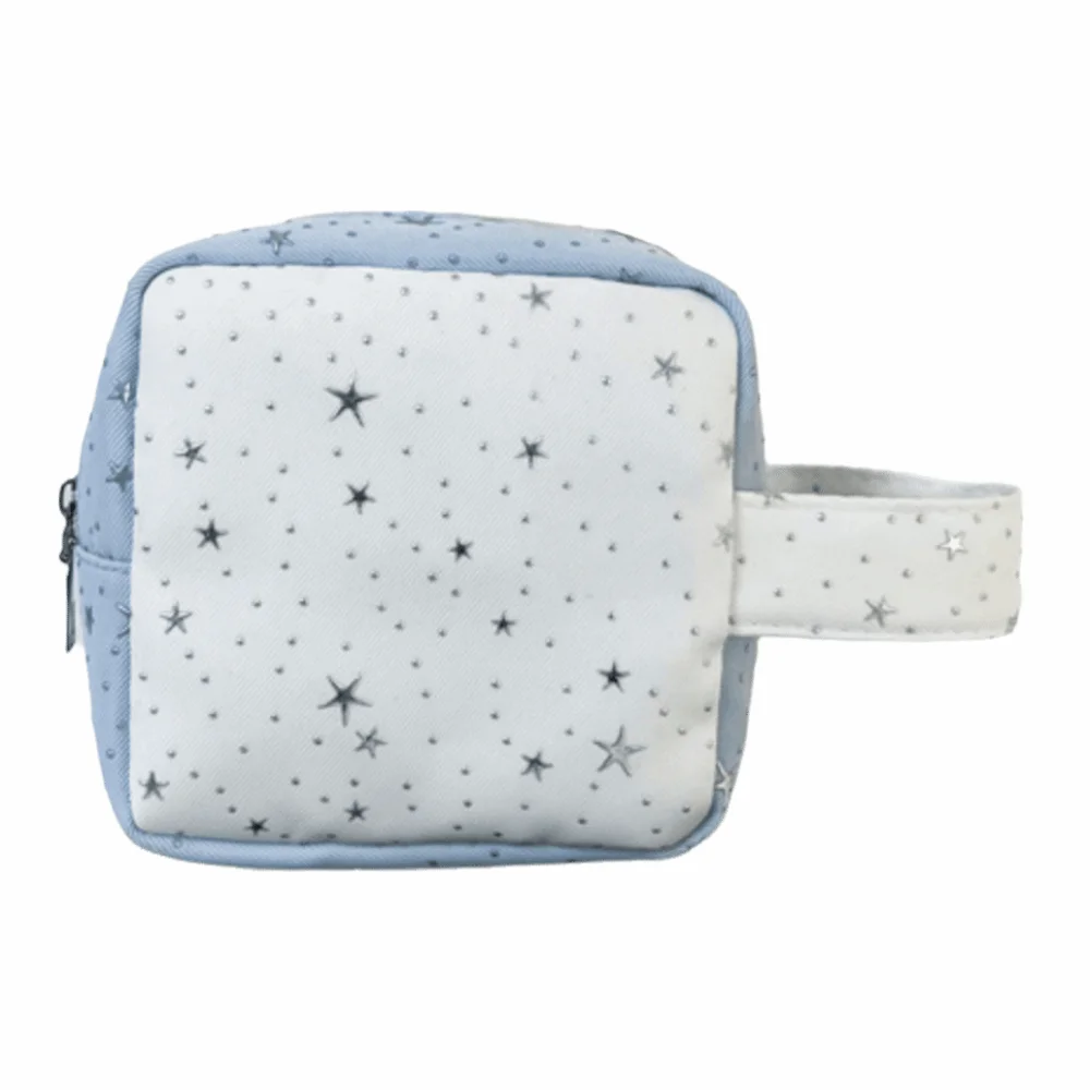 Star Pattern Sanitary Towel Organizer Contrast Color Portable Shiny Toiletry Bag Large Capacity Comfortable Makeup Storage Bag