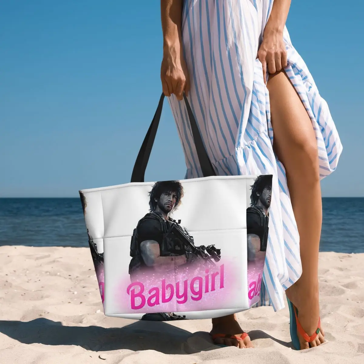 

Carlos Oliveira Babygirl Beach Tote Bag Sport Gym Yoga Duffle Large Tote Bag Women Travel Bag Fitness bag