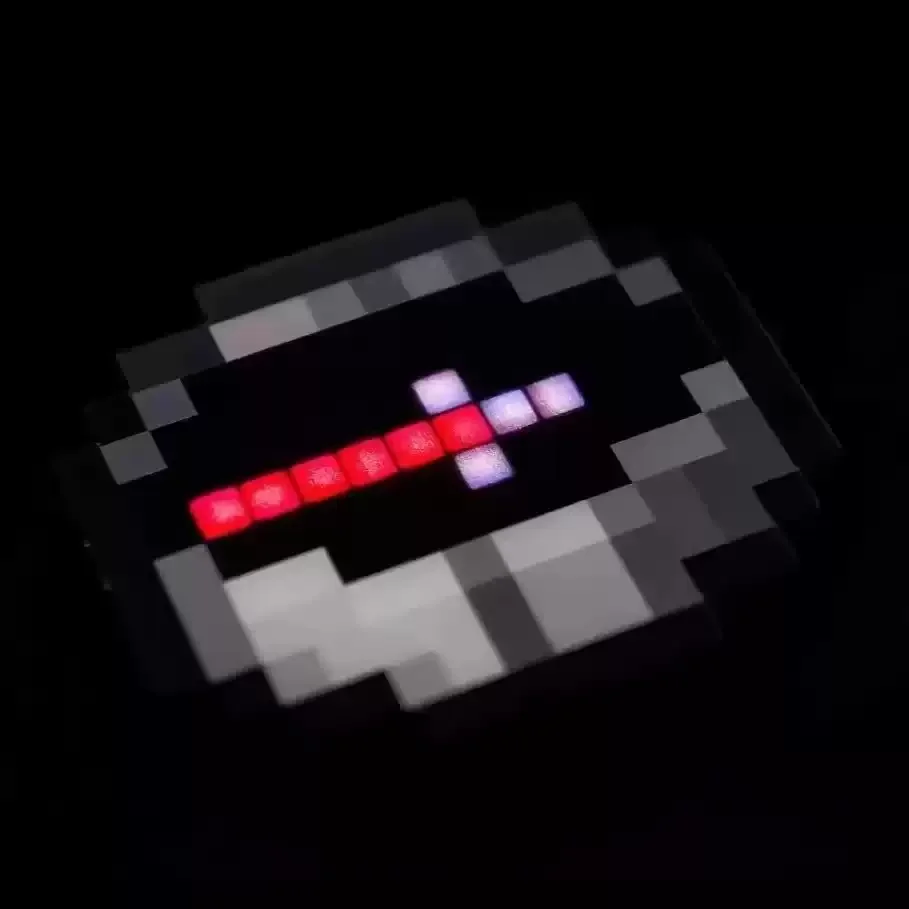 Minecraft Compass Creative Pixel Style Rechargeable Keychain Pendant Art Toy Collectible Desktop Ornament Birthday Gift For Fans view 4