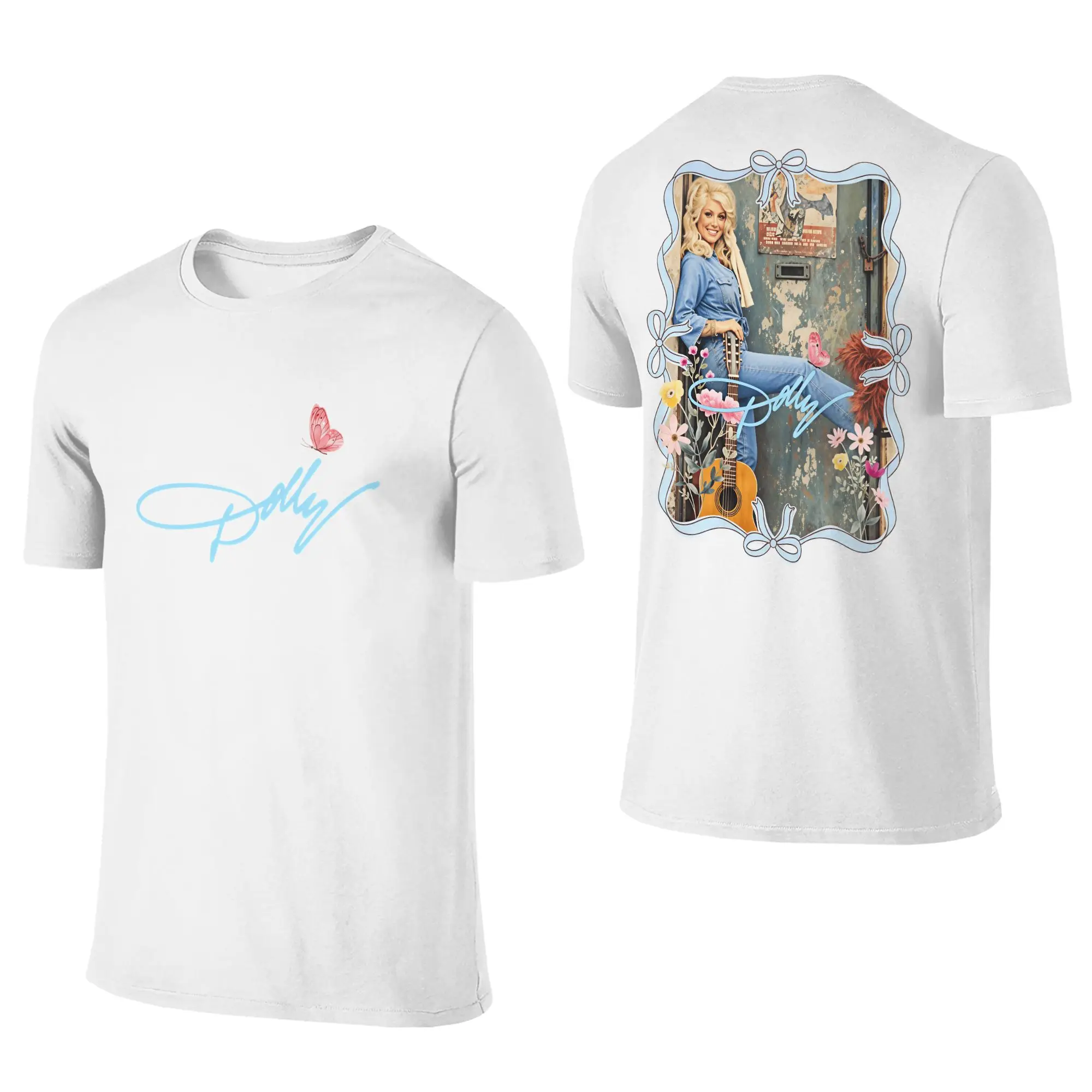 Dolly Parton T-Shirt Men  Streetwear Pure Cotton T Shirts Summer O-Neck Hipster Tee Shirt Print Plus Size Clothing
