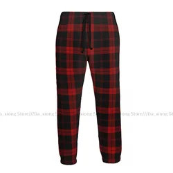 Men Pants Black And Red Tartan Plaid Scottish Pattern Male Trousers Fitness Sweatpants Streetwear