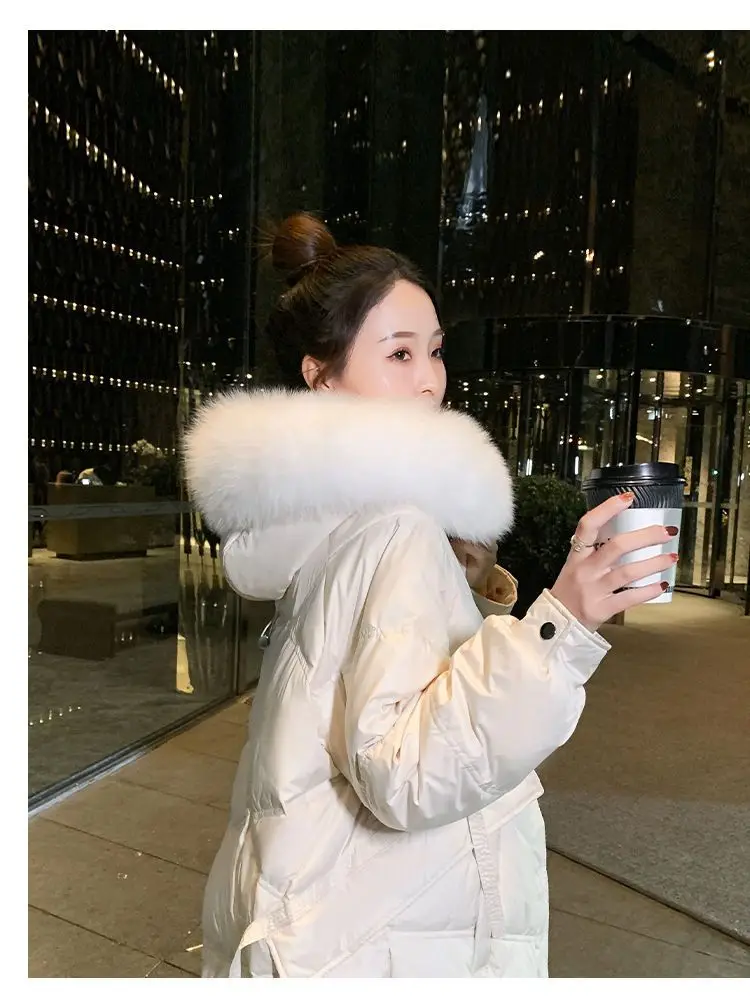 2023 New Women Down Cotton coat Winter Jacket Female Artificial fur collar  Parkas warm Outwear thick Overcoat