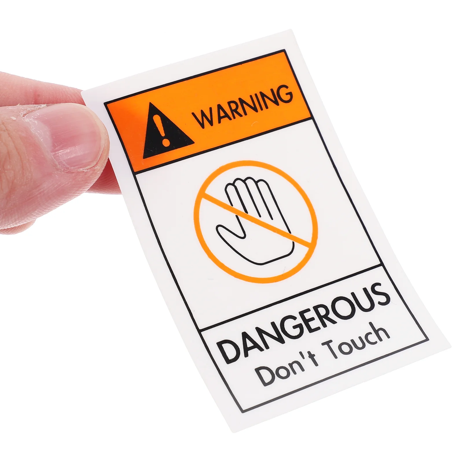 2 Pcs Safety Warning Label No Touch Do Not Sign Full English 2pcs Packed Stickers Adhesive Logo Decals Pvc Device