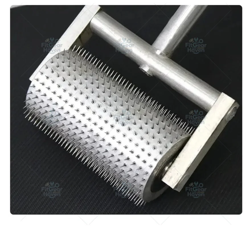Suitable for Hand Push Needle Roller Aluminum Foil Puncher Food Perforating Exhaust Needle Cage Kitchen Tool for Cooking