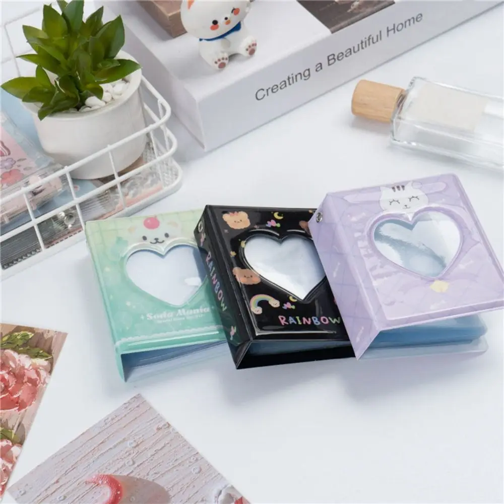 Mini PVC Card Book 3 Inch 40 Pockets Card Binder Hollow Out Design Idols Cards Collect Book