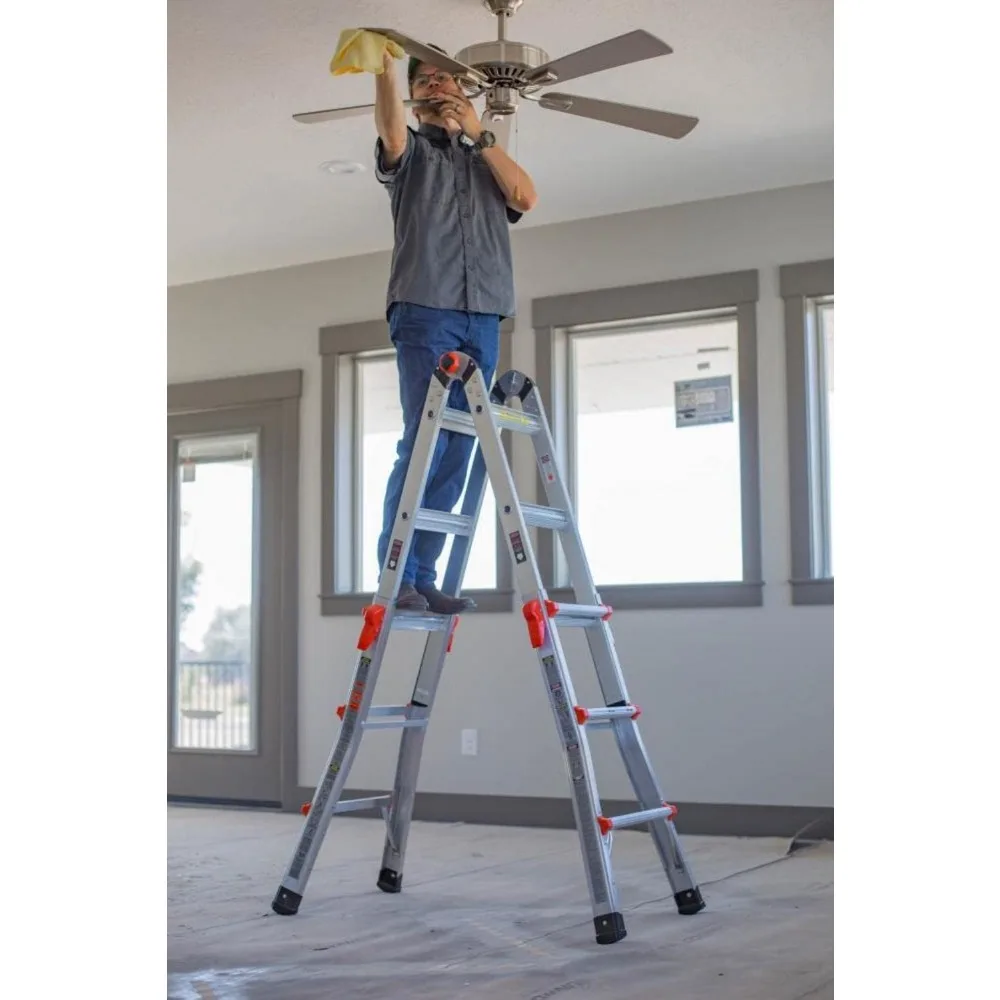 Little Giant Ladder Systems, Velocity, M13, 13 Ft, Multi-Position Ladder, Aluminum, Type 1A, 300 lbs Weight Rating, (15413-001)