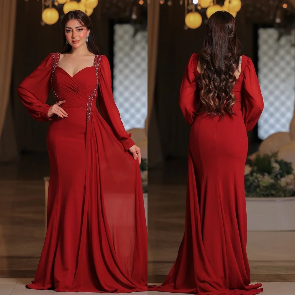 

Customized High Quality Exquisite Chiffon Rhinestone Pleat A-line Sweetheart Long Dresses Bespoke Occasion Dresses Fashion Sexy